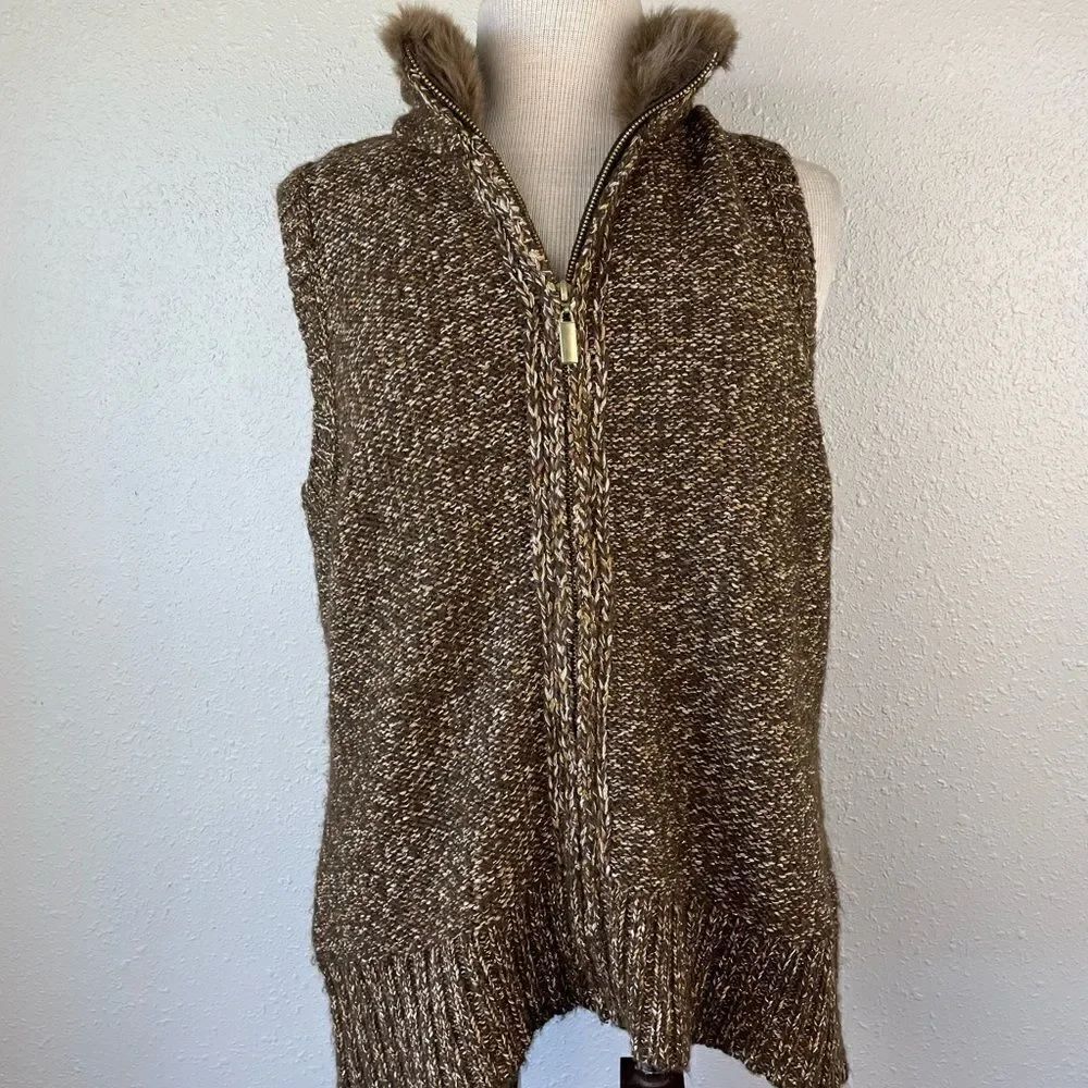 Charter Club Full Zip Sweater Vest Size M EUC